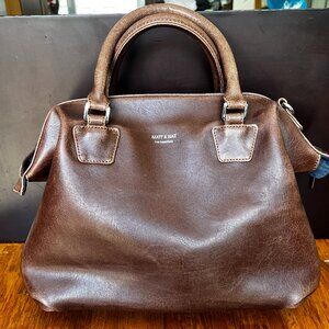 Brown Vegan Leather Matt & Nat Malone Doctor Satchel Bag